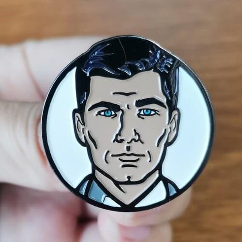 Sterling Malory Archer Meme Enamel Pin the worlds deadliest spy brooch Funny Flair badge
