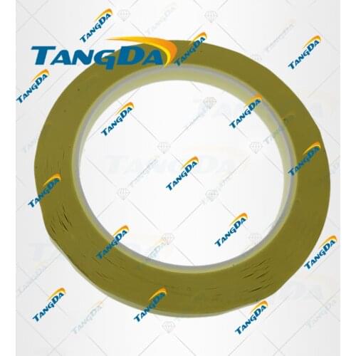 8mm*70M 70meter Yellow PET High Temperature Withstand Insulate Anti-Flame Adhesive Mylar Tape for Transformer Coil Wrap TANGDA T