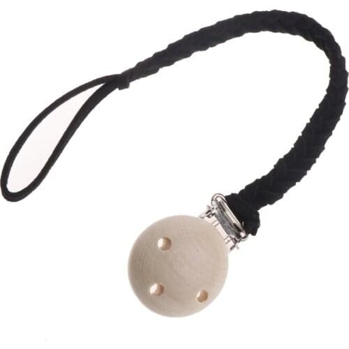 Leather Pacifier Clips Chain Dummy Clip Pacifier Holder Nipple Soother Chain For Infant Baby Feeding GXMB