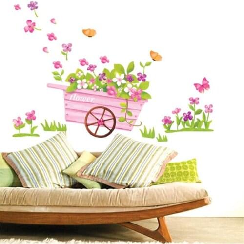 Creative Warm Bedroom Flower Wall Stickers for Living Room Bedroom Sofa Wall Decoration Stickers DIY Vinyl Wallpaper Home Decor