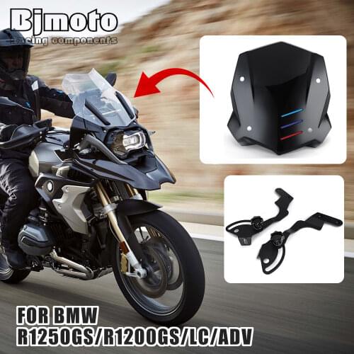 BJMOTO Motorcycle Windshield Windscreen Mounting Support Bracket Holder For BMW R1200GS LC 2013-2020 R 1250 GS R1250GS Adventure