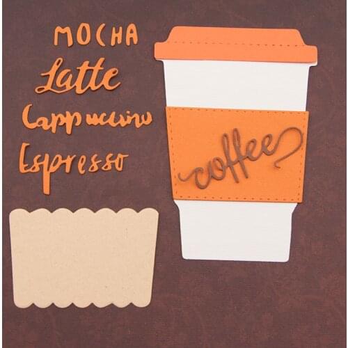 DIY Metal Embossed Cutting Dies Mold Carbon Steel Paper Cutting Card Template N154 Coffee Cup