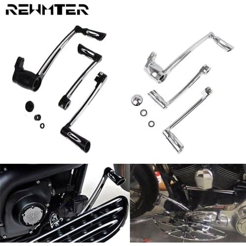 Motorcycle Black/Chrome Heel Toe Shift Lever W/ Shifter Pegs Brake Arm Pedal Kit For Harley Touring 97-2016 Electra Street Glide