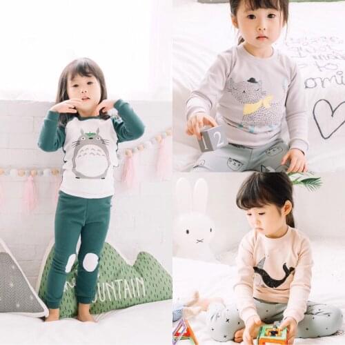Boy Girl Autumn Childrens Clothing Toddler Clothing Set Underwear Long-sleeved T-shirt Trousers Leisure Wear Clothes