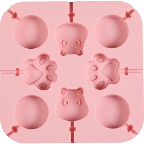 Biscuit Molds Kitchen Baking Gadget Candy Ice Cookie Mould Silicone Food Grade Chocolate Lollipop Molds without rod