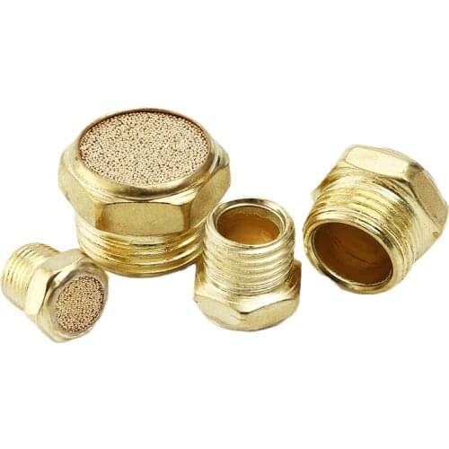 1pc muffler exhaust brass filters BSL M5 1/8" 1/4" 3/8" 1/2" 3/4" 1" Pneumatic Silencer Fitting Noise Filter Reducer Connector