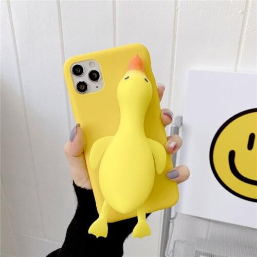 Relive Stress Pop Bubble Duck Case For Xiaomi Poco F1 X3 X2 M3 F2 C3 Redmi K20 K30 K40 Note 10 10x Pro Fidget Toys Soft Cover