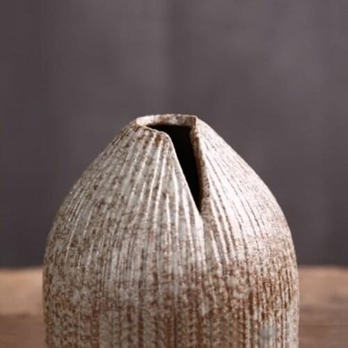 Retro Exquisite Ceramic Hydroponic Ikebana Vases Handmade Pottery Gift Desk Home Decor SCVD889