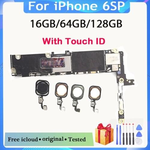 With/without Touch ID for iphone 6S Plus 5.5inch Motherboard 16GB 64G 128G,100% Original unlocked for iphone 6S Plus Logic board