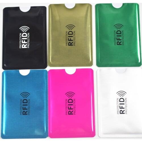 15pcs Smart Anti Theft RFID Wallet Blocking Card Protector Sleeve To Prevent Unauthorized Scanning Aluminium Cards Holder