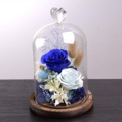 12*18cm Heart Top Glass Dome Home Decoration Diameter=12cm Height=18cm Glass Cover Wedding Favor Gift