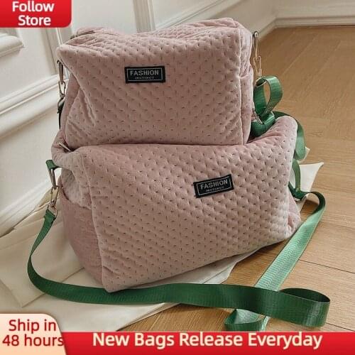 Velvet Shoulder Bag With Toy 2021 Winter Branded Designer Luxury Handbags Women Thick Warm Crossbody Bag Female