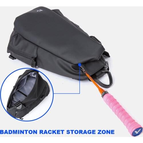Crossbody Bags USB Charging Light Weight Portable Sport fit Badminton Racket Short Trip Man and Women Waterproof Chest Sling Bag