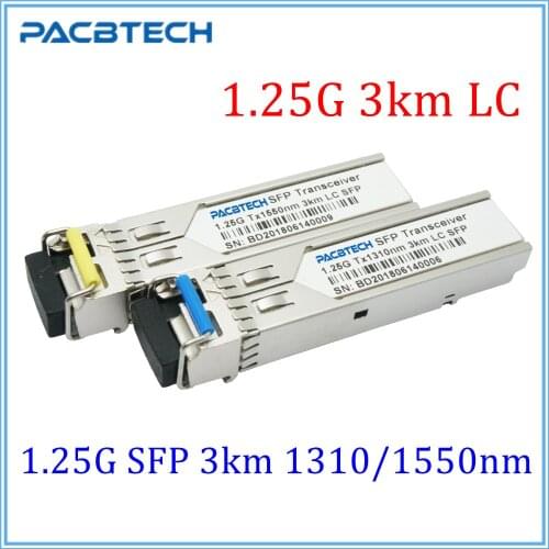 1.25G 1000BASE BiDi 1310nm/1550nm 3km LC/SC WDM DDM, SFP Module BiDi Transceiver SFP pair Transceiver