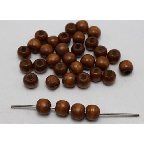 200 Coffee 10mm Round Wood Beads~Wooden Beads