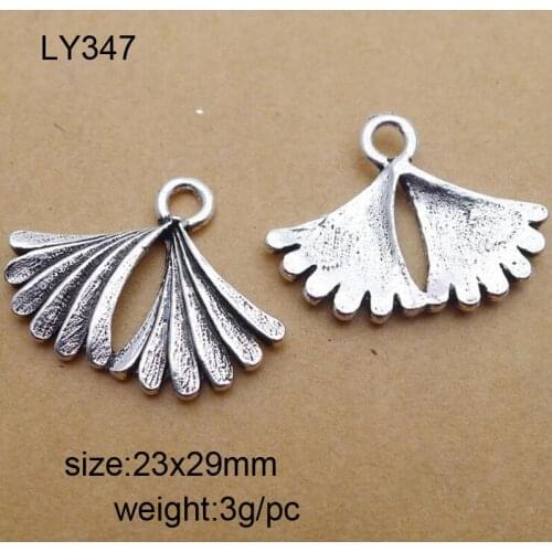 25pcs Antique Silver Alloy Feather Charms Pendants For Bracelet Necklace Jewelry Making DIY Handmand Craft 23x29mm