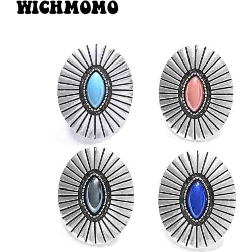 3 Pieces 34*27MM Retro Zinc Alloy Imitation Pearl Oval Decorative Buttons for DIY Hair Jewelry Clothing Accessories