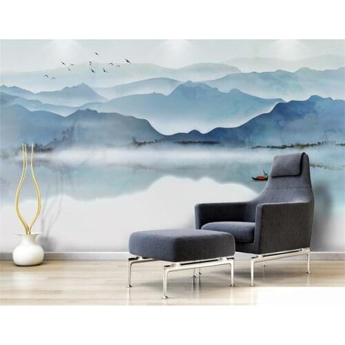 Beibehang 3d Wallpaper Custom Living Room Background 3D Wallpaper Wind Mood Ink Landscape Photo mural wallpaper papel de parede