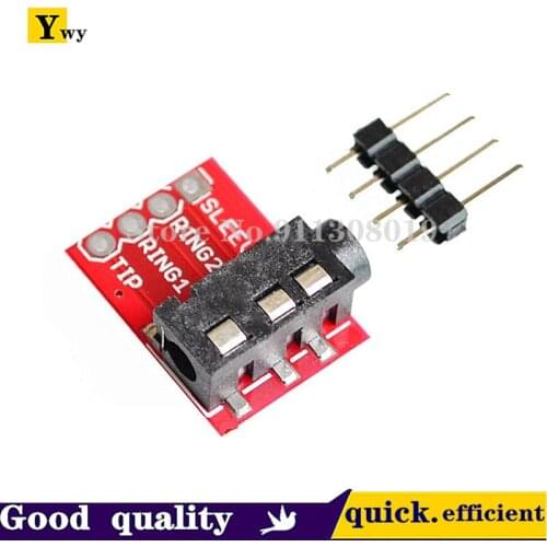 5PCS/LOT NEW TRRS 3.5mm Audio Socket Jack Breakout Headphone Video Audio MP3 Jack Professional AL Module 3.5 MM Board
