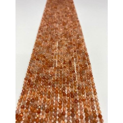 5AAAAA natural crystal golden point sun surface sphere 2MM / 3MM / 4MM length is 38cm