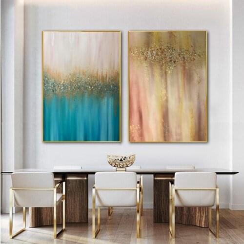 Abstract Golden Posters Indoor Decoration Canvas Painting Modern Prints Wall Art Picture for Living Room Home Decor Oil Painting