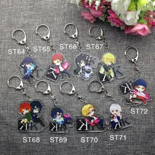 1pcs Animation Anime K Project Yukizome Kukuri Sumika Doubleside De Llaveros Keyrings Keychain Pendant