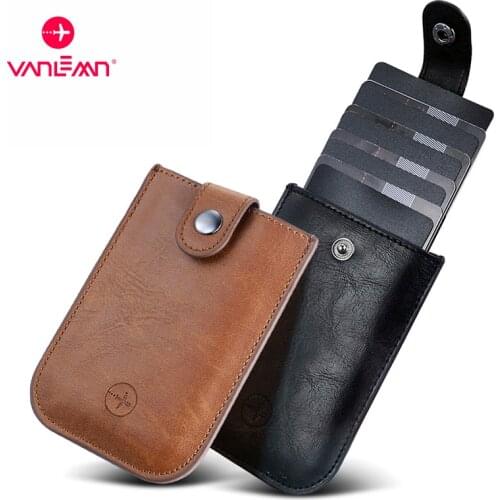 Hot Unisex Anti-theft RFID Credit Card Holder Man Luxury Pulled Design Card holder For Women CardHolder Wallet Leather CardCover