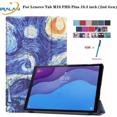 For Lenovo Tab M10 FHD Plus 10.3 Case TB-X606F TB-X606X Smart Cover for Lenovo Tab M10 HD TB-X306X TB-X605F TB-X505F 10.1"+film