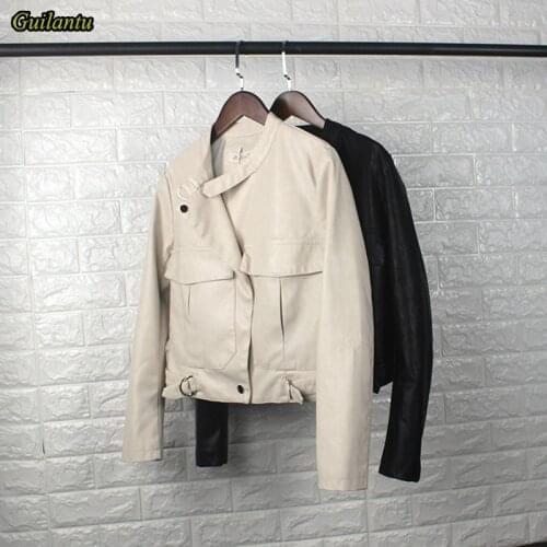 GUILANTU Women's Leather Bomber Jackets