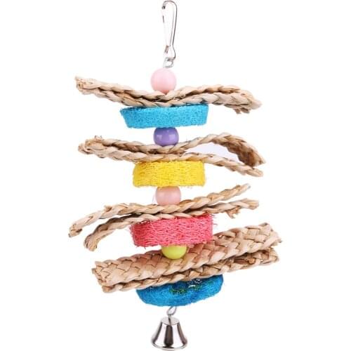 Parrot Toys Bird Toy Pet Birds Bites Climb Chew Toys Parakeet Budgie Hanging Swing Bird Supplies E5M1