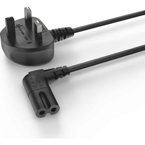 Ancable 5M TV Power Cable UK 3 Prong to Right Angled IEC C7 Figure 8 for Samsung Sony Sharp Panasonic LED TV, Sky Plus+ HD Box