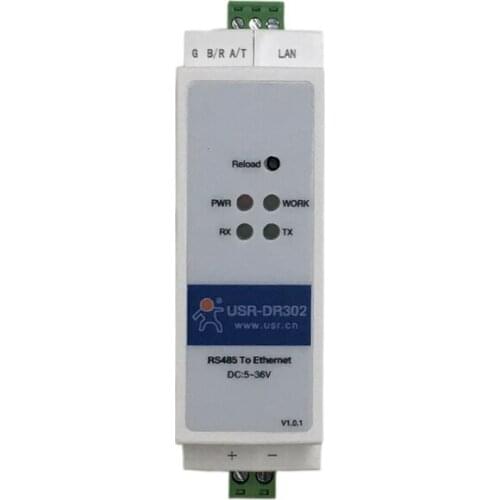 TCP to RS485 Converter DIN Module Gateway TCP Client Server Supports CRESTRON Control4 Android iOS APP