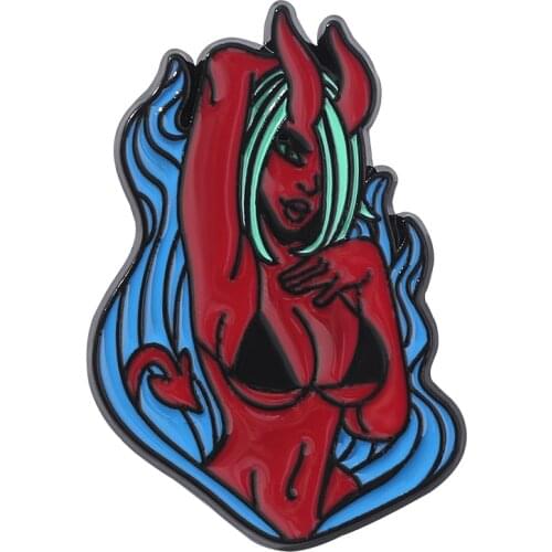 Cartoon Creative Hot Beauty Brooch Backpack Lapel Jacket Decoration Metal Brooch For Friends Cospayl Gift