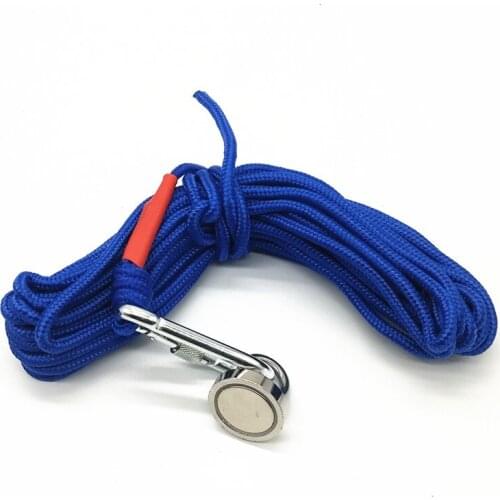 AliExpress Plus C32 26kg Pull Force+10m Rope Strong Neodymium Salvage Holder Pulling Pot Ring Eyebolt Fishing Magnet Kit