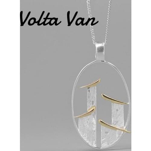 Volta Van Pendant Necklaces Women 925 Sterling Silver Fine Jewelry 2021 New Casual Elegant Concise Chinese Style Silver Necklace