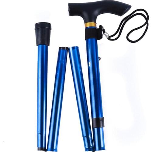Adjustable Walking Poles Trekking Poles Aluminum Alloy Metal Foldable Cane Crutches Pole For Elderly People Hiking Stick