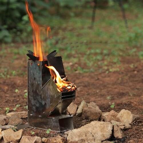 Detachable portable rocket stove outdoor wood fire stove firing stove wood stove