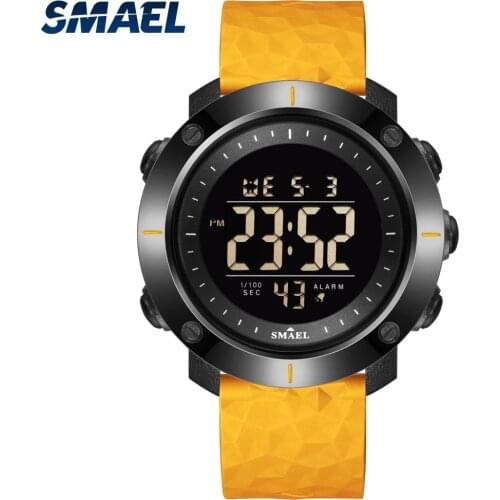 Round Dial Sports Electronic Mens Waterproof Watch, Rubber Bracelet, LED Display, Luminous Hands Automatically Update The Date