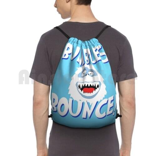 Bumbles Bounce! Backpack Drawstring Bags Gym Bag Waterproof Abominable Snowman Abominable Snow Monster Abominable