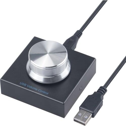 USB Volume Control Speaker Multifunctional Mini Aluminum Audio Sound Adjuster Volume Controller for Mobile Phone Laptop PC