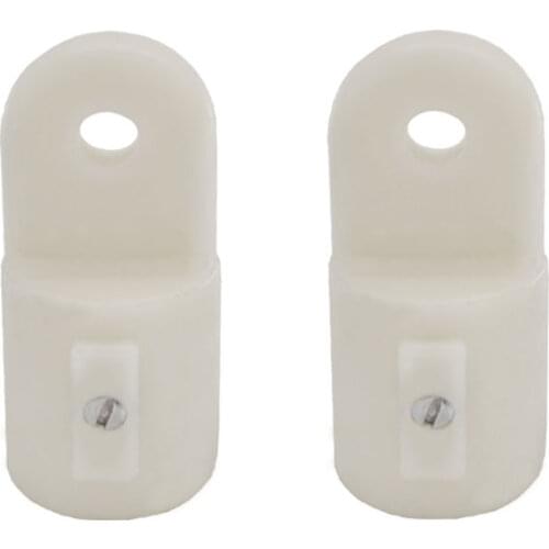 2 Pcs 7/8" Tube White Nylon Bimini Top Cover Fittings Cap Outside Eye End