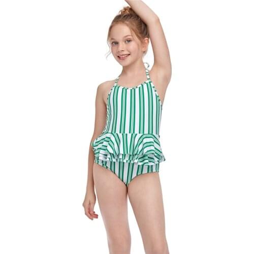 2021 Summer Girls Swimwear Tunic Bikini Kids Bathing Suit Baby Beach Wear Tutu Skirt Girl Bodysuits One Piece Swimsuit