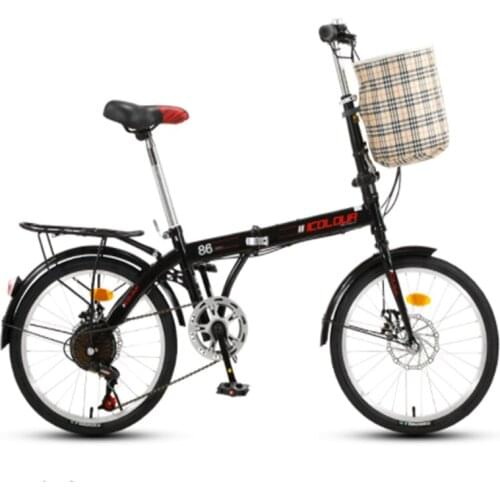 2021 Newest!!Foldable Bicycle Ultra-Light Portable Womens Mini Bike Adult And Child Variable Speed Small Bicycle