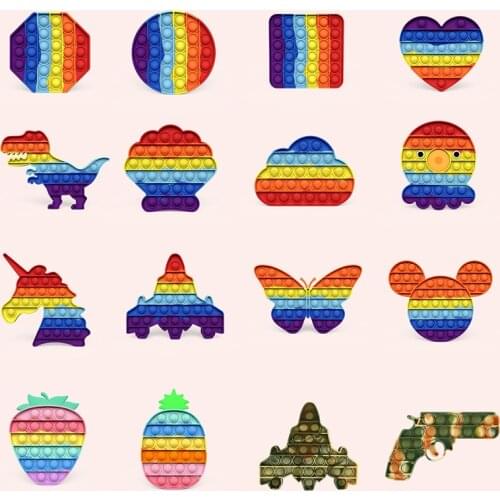 40-20CM Push Bubble Fidget Toys Gift Adults Children Simple Interactive Game Squishy Sensory Antistress Relief Figet Toys 2021