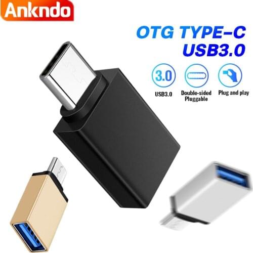 ANKNDO Usb Type C adapter USBC 3.0 To USB Cable Converter Alloy shell OTG Extender for macbook u disk gamepad tablet mouse