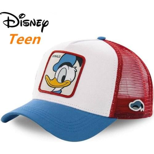 Teen Baseball Cap Donald Mickey Summer Women Men Mesh Hat Big Kid Snapback Cartoon Net Hat Drop Shipping