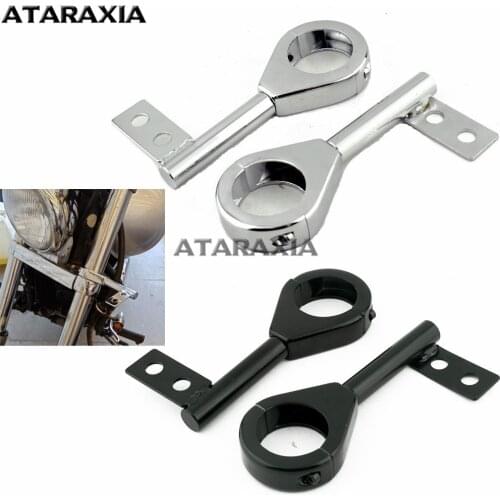 Motorcycle Turn Signal Passing light Driving Spot Fog lights Bar Fork Mount Bracket Clamps For Harley Suzuki Modified bracket