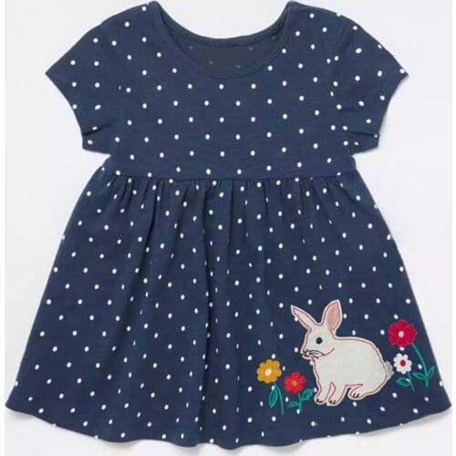 Brand Quality Baby Girl Clothes 100% Knitted Cotton Kids One-piece Beach Dress Summer Children Infant Princess Dresses for Girls