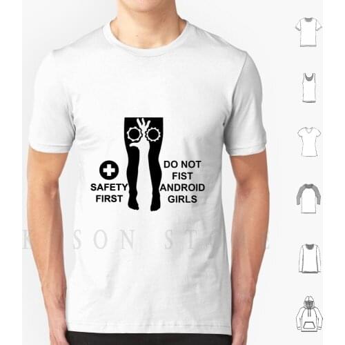 Do Not Fist Android Girls T Shirt Men Cotton Robot Android Funny Anime Videogame Nier Manga Oatku Nerd Gaming Game