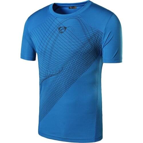 Jeansian Mens Tshirt T-Shirt Tee Shirt Sport Dry Fit Short Sleeve Running Fitness Workout LSL013 Blue2